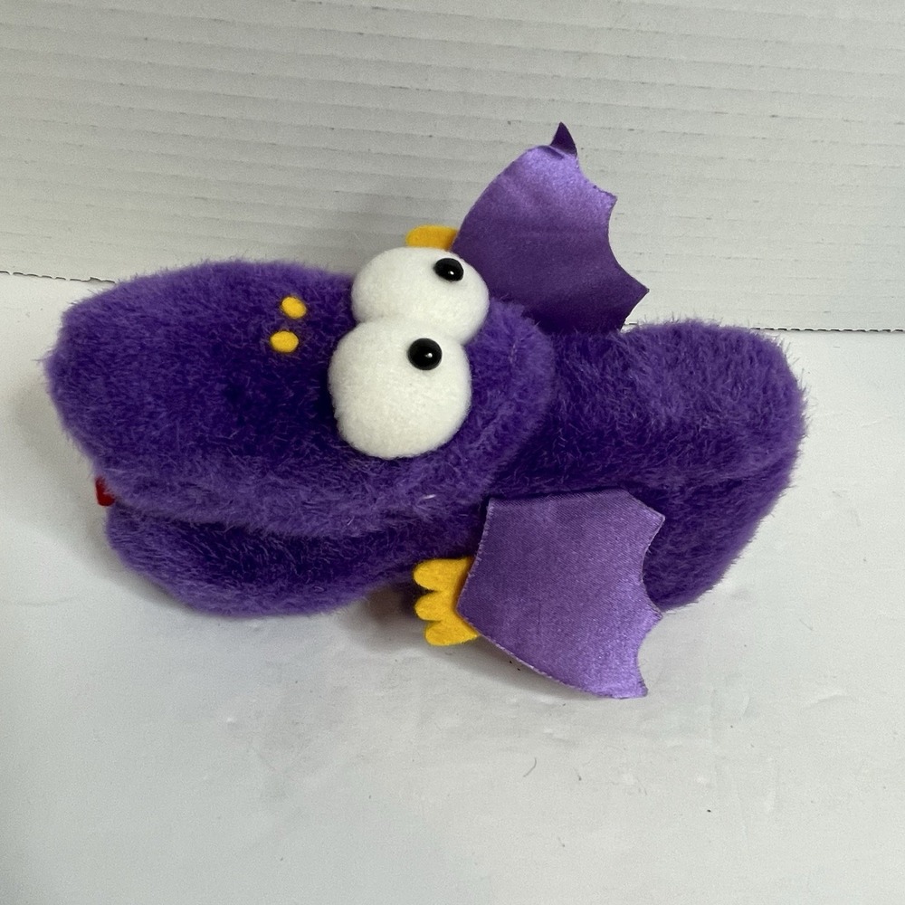 Purple Bat W/sounds Plush Watanabe Tokyo Japan "With" Squeeze Tail Open Mouth